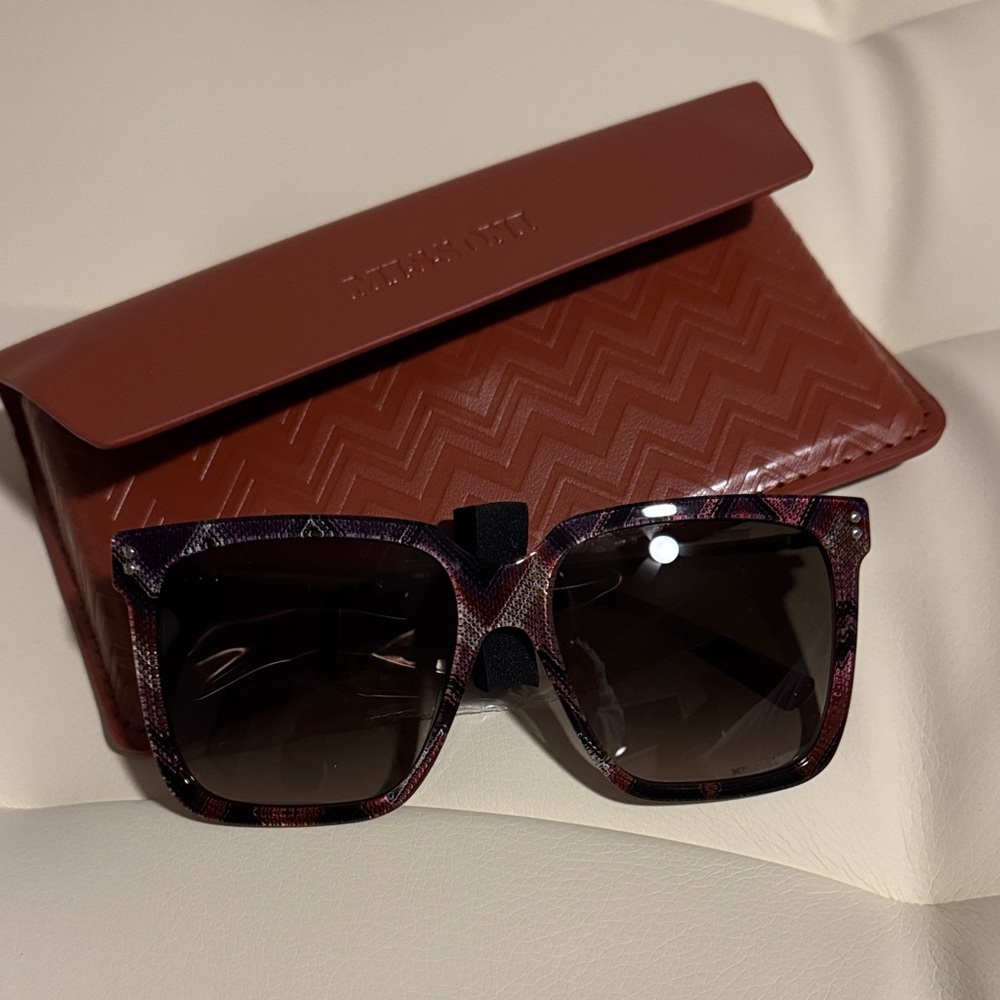 Missoni Oversized Patterned Square Sunglasses NWT… - image 1